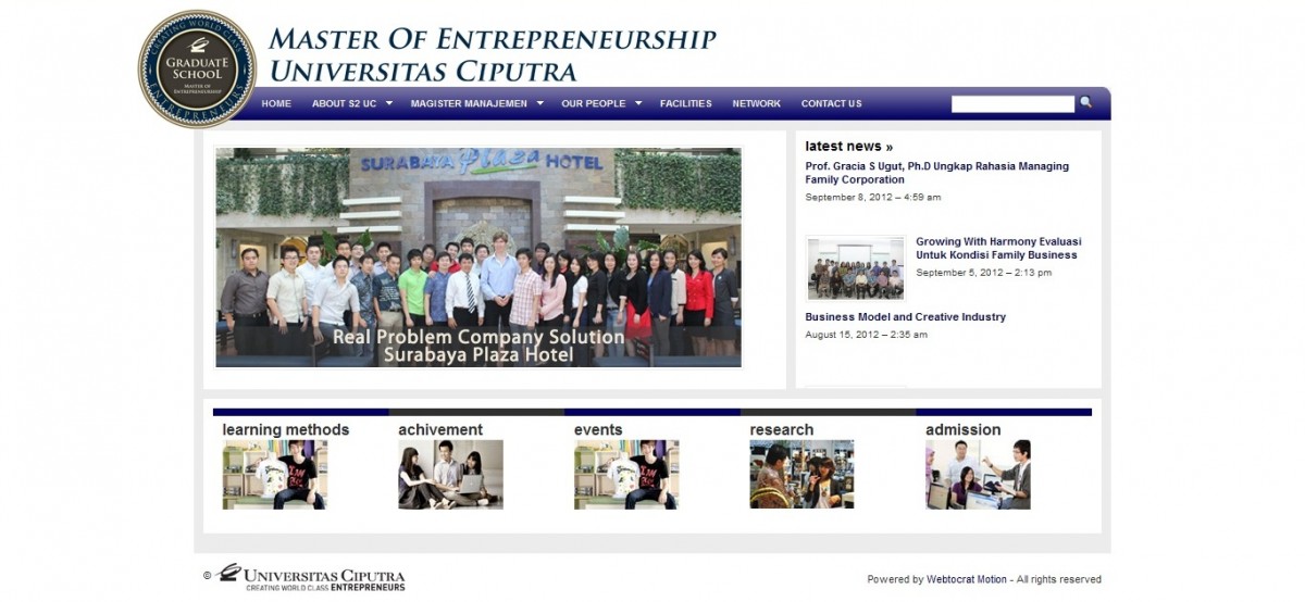 Master of Entrepreneurship Universitas Ciputra